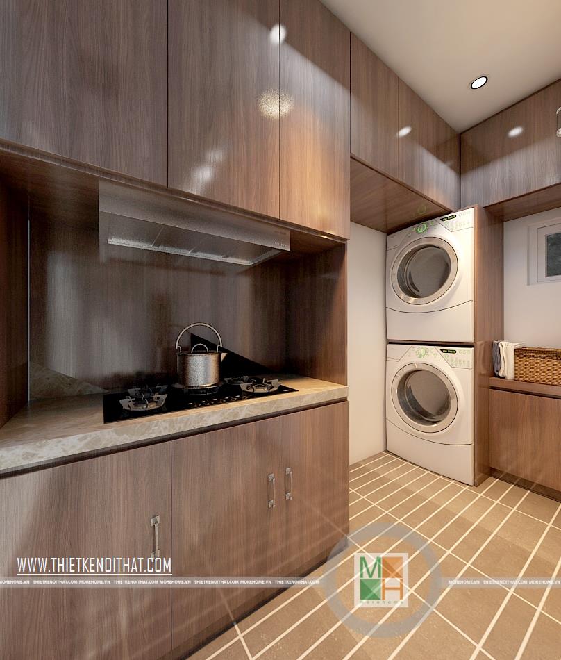 Tủ bếp gỗ công nghiệp laminate